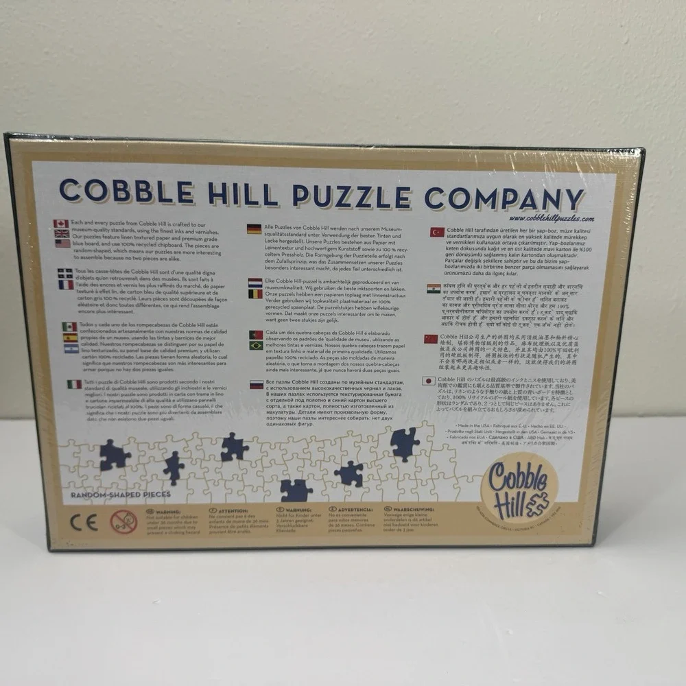 NIB Sealed Cobble Hill Jigsaw Puzzle Vintage‎ Truck Golden Retriever Dogs Puppy